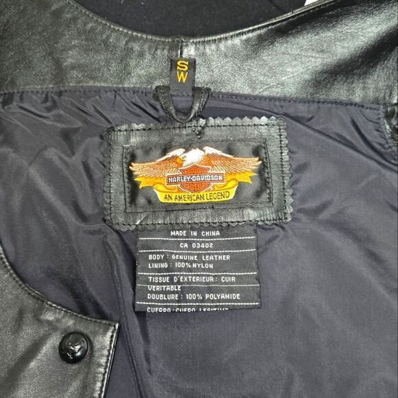 NWOT Authentic Harley Davidson Leather Vest - Picture 9 of 14